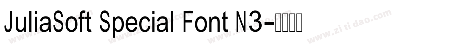 JuliaSoft Special Font N3字体转换